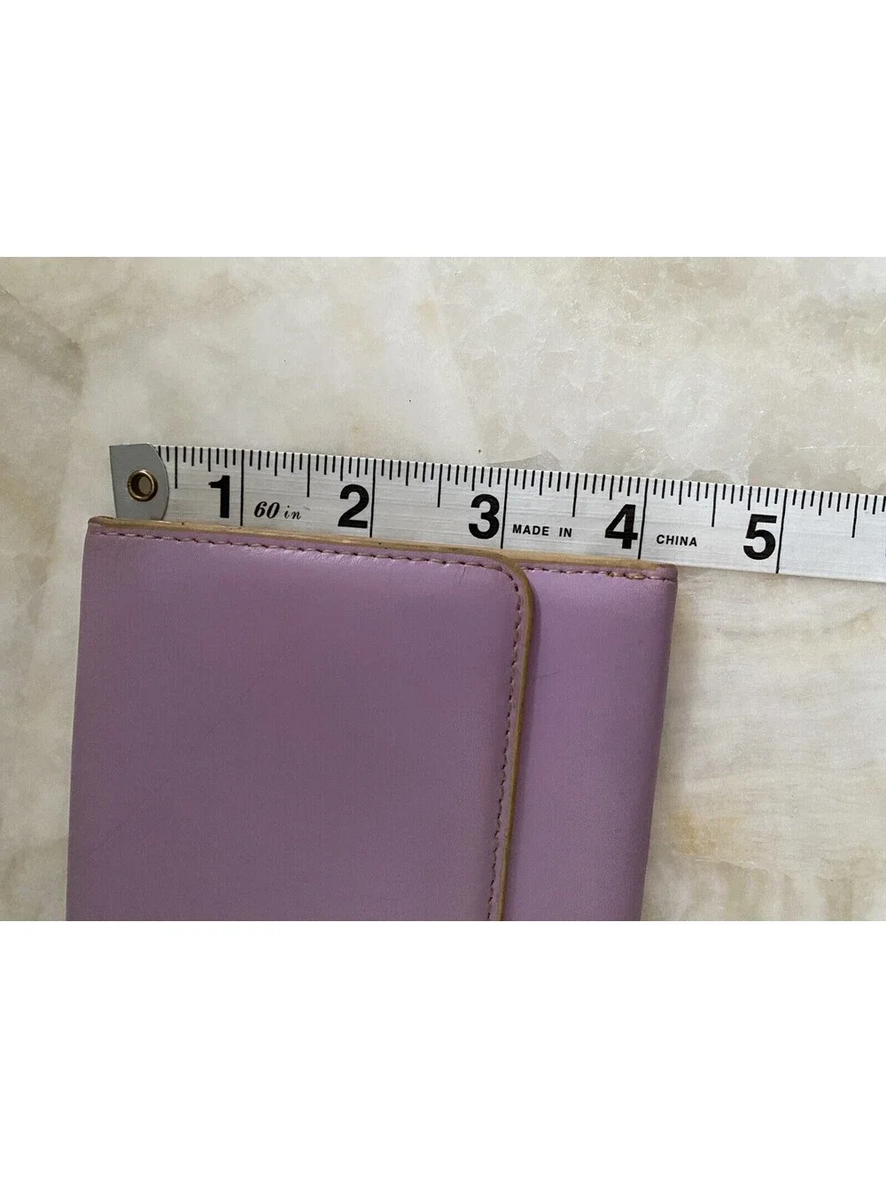 Lodis RFID Leather Lavender Wallet Beige Accent Snap Closure Zip Compartment